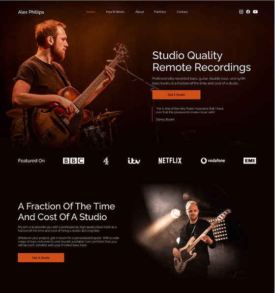 Musician website