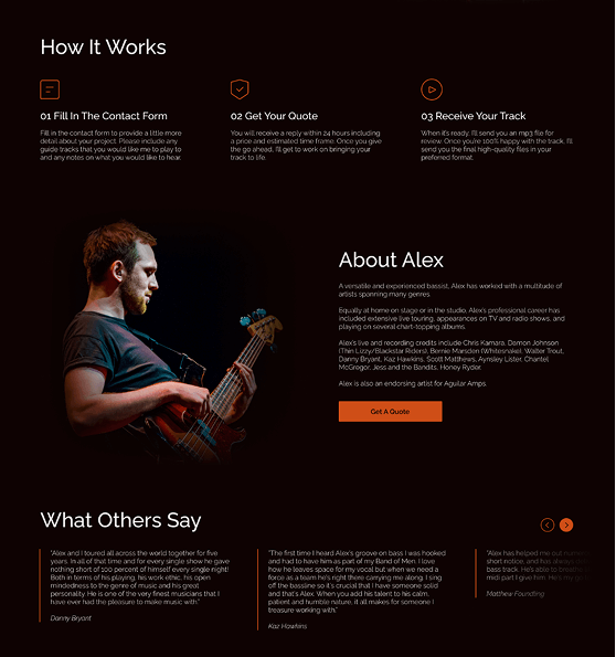 Musician website
