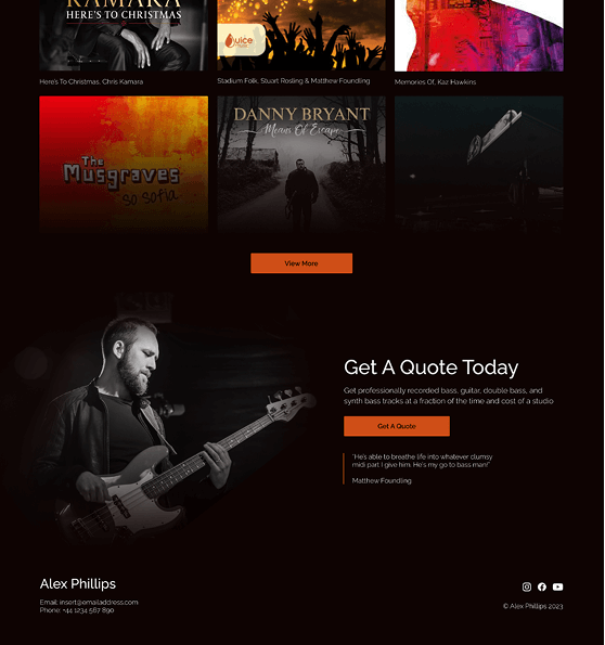 Musician website