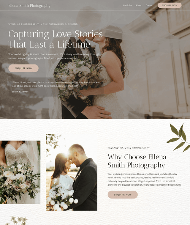 Wedding Photographer Website