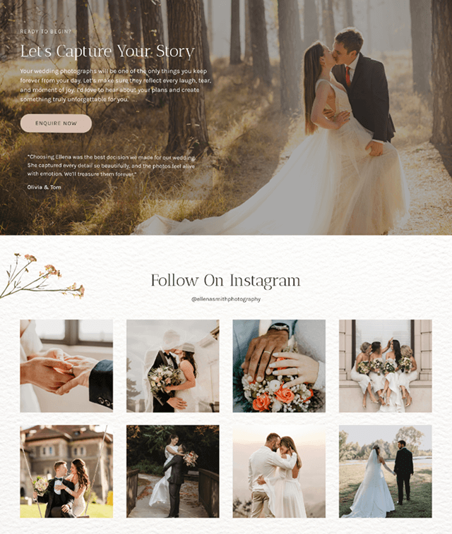 Wedding Photographer Website